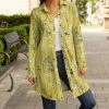 Lily | Yellow & Aqua Floral Button-Up Shacket - Women & Plus