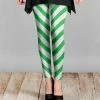 Lily | Green & White Stripe Leggings - Women & Plus