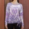Lily | Purple & Pink Heart Tie-Dye Scoop Neck Long-Sleeve Side-Tie Tunic - Women & Plus
