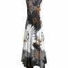 Lily | Gray & Black Floral Sleeveless Handkerchief Maxi Dress - Women & Plus