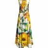 Lily | White & Yellow Floral Sleeveless Handkerchief Maxi Dress - Women & Plus
