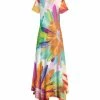 Lily | Orange & Yellow Floral Handkerchief Maxi Dress - Women & Plus