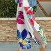 Lily | White Multicolor Floral Split-Leg Palazzo Pants - Women & Plus