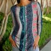 Lily | Blue & Pink Geometric Tunic - Women & Plus