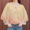 Lily | Yellow & Orange Ombré Cape-Sleeve Keyhole Tunic - Women & Plus