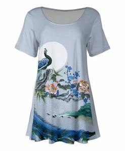 Lily | Blue Peacock Scoop-Neck Tunic - Women & Plus