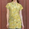 Lily | Green & Blue Floral Button-Up Tunic - Women & Plus