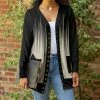 Lily | Black & Cream Abstract Pocket Snap-Up Cardigan - Women & Plus