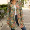 Lily | Blue & Yellow Floral Longline Shacket - Women & Plus