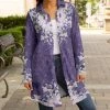 Lily | Lavender & Mint Floral Longline Shacket - Women & Plus