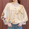 Lily | Cream & Yellow Bird Cape-Sleeve Keyhole Tunic - Women & Plus