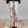 Lily | White & Pink Rose Leggings - Women & Plus