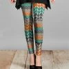 Lily | Orange & Turquoise Abstract Circle Leggings - Women & Plus