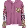 Lily | Pink & Yellow Floral Chest-Pocket Hoodie - Women & Plus