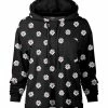 Lily | Black & White Polka Dot Chest-Pocket Hoodie - Women & Plus