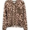 Lily | Beige & Brown Leopard Chest-Pocket Hoodie - Women & Plus