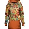 Lily | Orange & Yellow Abstract Floral Hoodie - Women & Plus