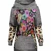 Lily | Gray & Black Floral & Leopard Hoodie - Women & Plus