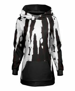 Lily | Black & White Abstract Hoodie - Women & Plus