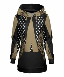 Lily | Black & Beige Polka Dot & Leopard Hoodie - Women & Plus
