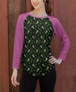 Lily | Black & Pink Fairy Curved-Hem Long-Sleeve Tee - Women & Plus