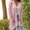 Lily | Pink & White Abstract Open Cardigan - Women & Plus