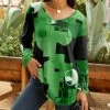 Lily | Black & Green Abstract V-Neck Tunic - Women & Plus
