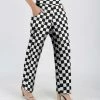 Lily | White & Black Checkerboard High-Waist Wide-Leg Pants - Women & Plus