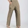 Lily | Brown & Gray Houndstooth High-Waist Wide-Leg Pants - Women & Plus