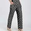 Lily | Gray & White Polka Dot High-Waist Wide-Leg Pants - Women & Plus