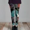 Lily | Teal & Black Cat Leggings - Plus