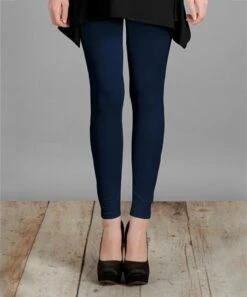 Lily | Navy Solid Leggings - Women & Plus