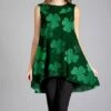 Lily | Green Shamrock Hi-Low Tunic - Plus