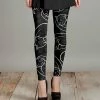 Lily | Black & White Cats Leggings - Women