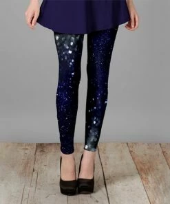Lily | Purple & Blue Sparkle-Print Leggings - Women