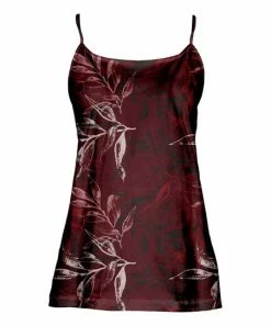 Lily | Red & White Dark Fern Camisole - Women