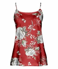 Lily | Red & White Floral Camisole - Women