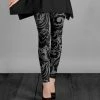 Lily | Black & Gray Floral Leggings - Women & Plus