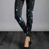 Lily | Black & Black Star Leggings - Women & Plus