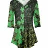 Lily | Green Shamrock V-Neck Tunic - Women & Plus