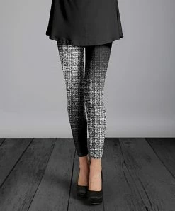 Lily | Black & White Pixel Leggings - Women