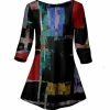 Lily | Black & Red Abstract A-Line Tunic - Women & Plus