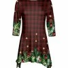 Lily | Green & Red Plaid Winter Garland Sidetail Tunic - Women & Plus