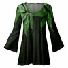 Lily | Black & Green Leaf Tunic - Women & Plus
