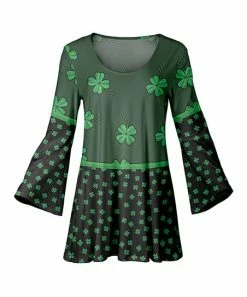 Lily | Black & Green Clover Tunic - Women & Plus