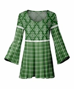 Lily | Green Geometric Tunic - Women & Plus