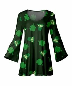 Lily | Black & Green Clover Tunic - Women & Plus