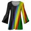 Lily | Black & Green Rainbow Tunic - Women & Plus