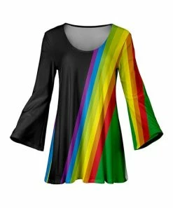 Lily | Black & Green Rainbow Tunic - Women & Plus