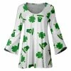 Lily | White & Green Clover Tunic - Women & Plus